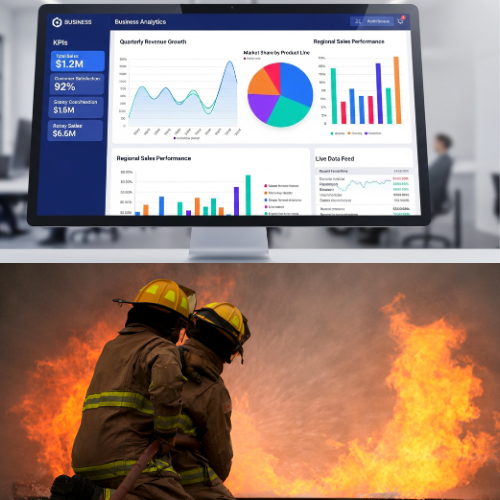 Painel de dados e profissionais em situação de emergência